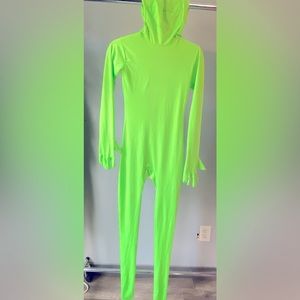 🍄 Small Green Screen Full Body Suit One Piece Gloved Skin Suit Photo Video